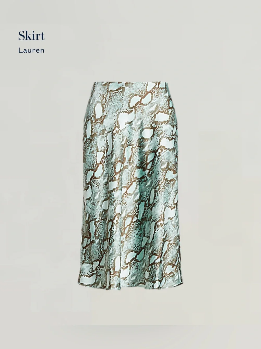 NWT Ralph Lauren Women's Satin Snakeskin Print A line Skirt 10 - Picture 2 of 6